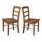 International Concepts Set of 2 Madrid Ladderback Chairs, Pecan C59-2P - alternate 3